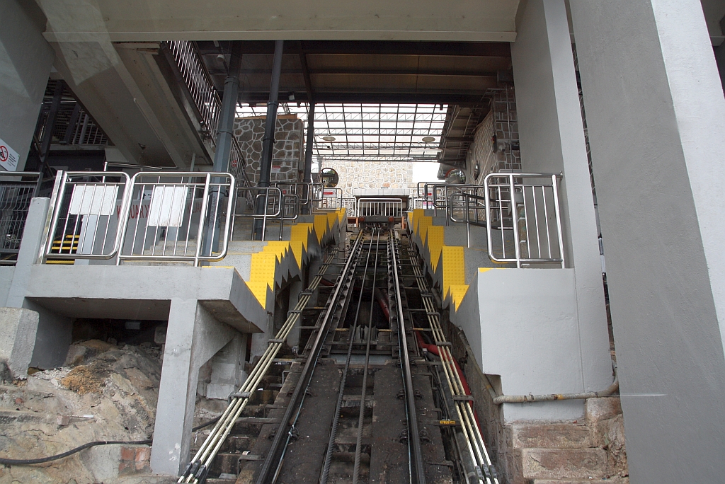 Stesen Bukit Bendera (Penang Hill Station) der KBB (Keretapi Bukit Bendera / Penang Hill Railway) am 18.Februar 2025.