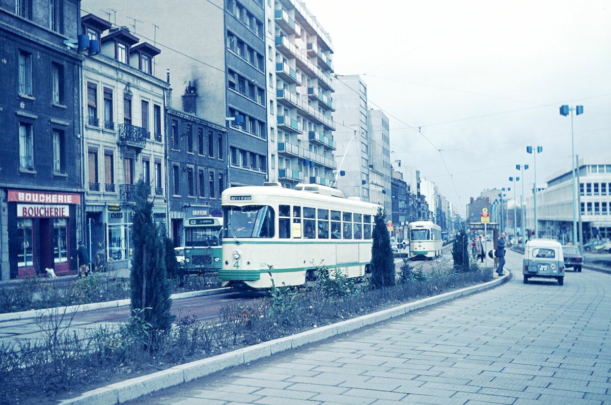 St.Etienne Tram 4x-Tw / motrice à 4 essieux; 03-04-1975
