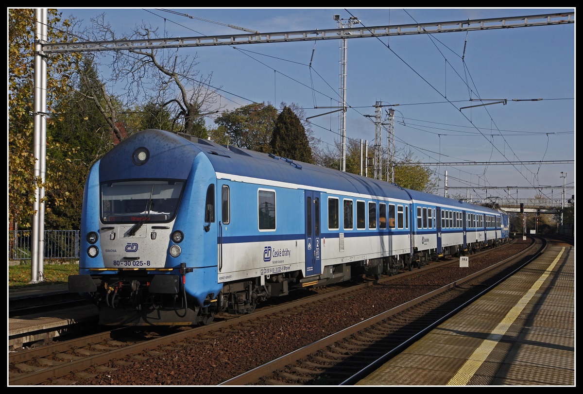 Steuerwagen 80-30 025 in Moravska Nova Ves am 14.11.2019.