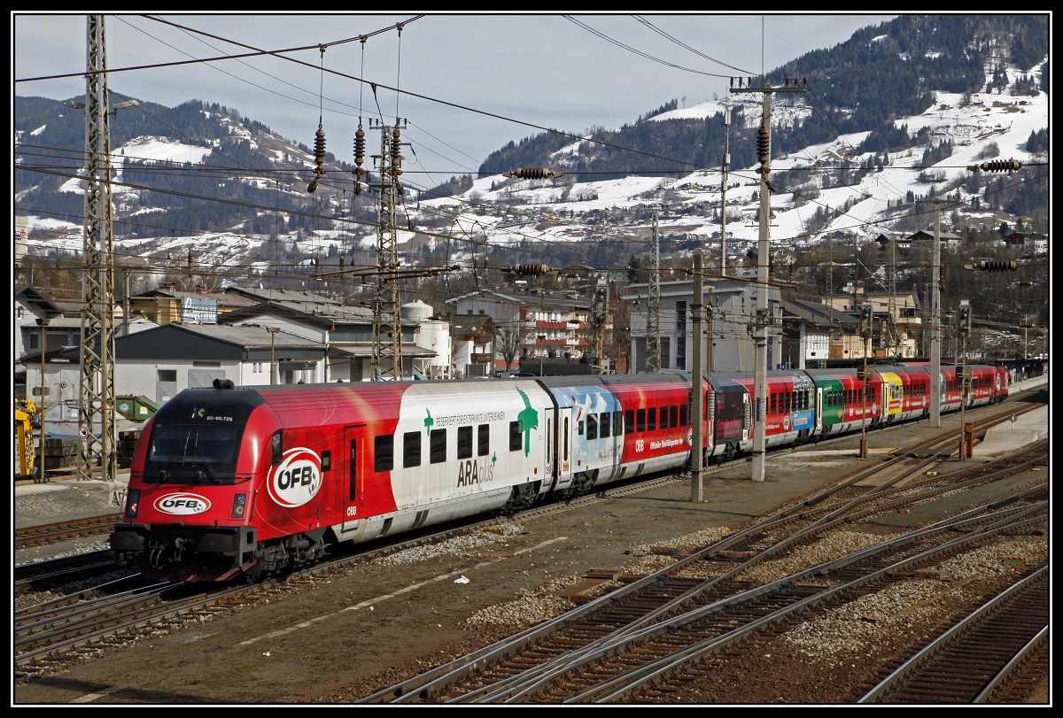 Steuerwagen 80-90.725 als Railjet in Schwarzach St.Veit am 15.03.2018.