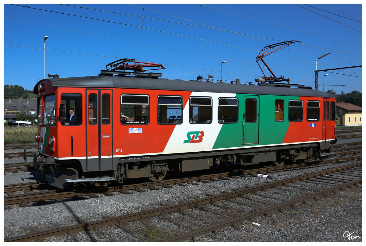 STLB Triebwagen bei der Leerfahrt von Feldbach Landesbahn nach Feldbach Bahnhof.
4.10.2013
