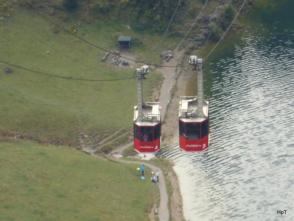 Stockhornbahn - Kabinen Nr.4 + Nr.3 unterwegs am 08.10.2014