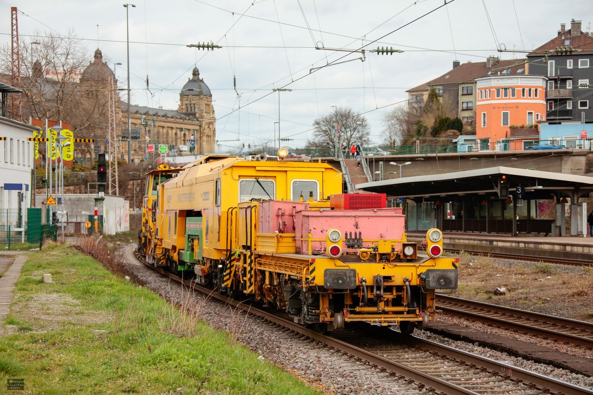 Stopfmaschine in Wuppertal, März 2021.