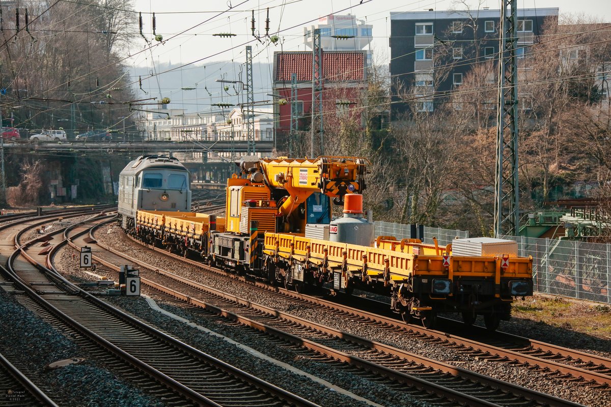 Strabag Baukran in Wuppertal, am 24.03.2021.