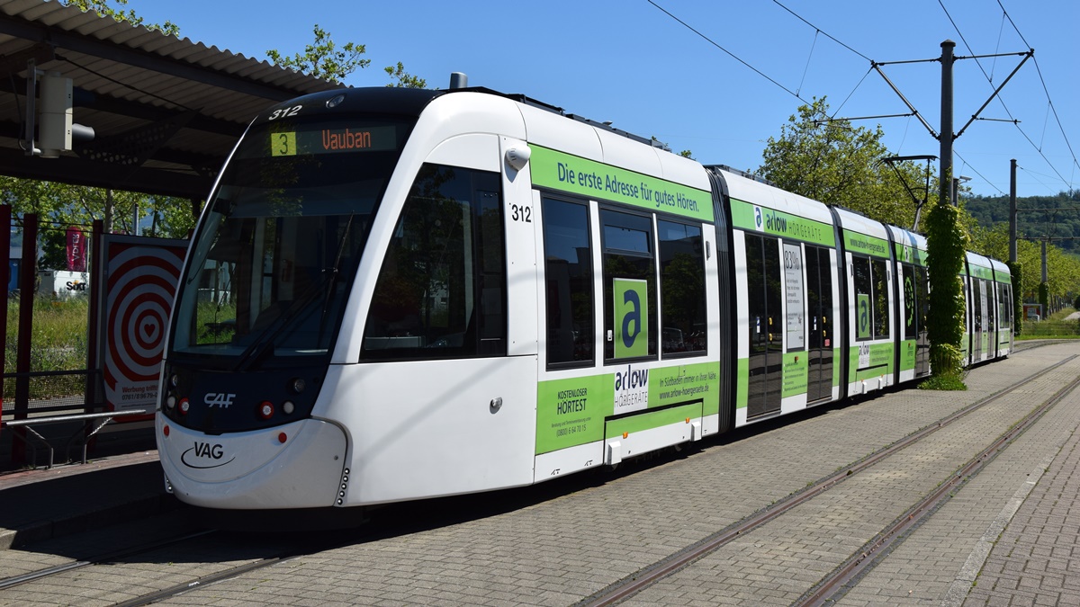 Straßenbahn CAF Urbos Nr. 312 - Aufgenommen am 02.06.2019