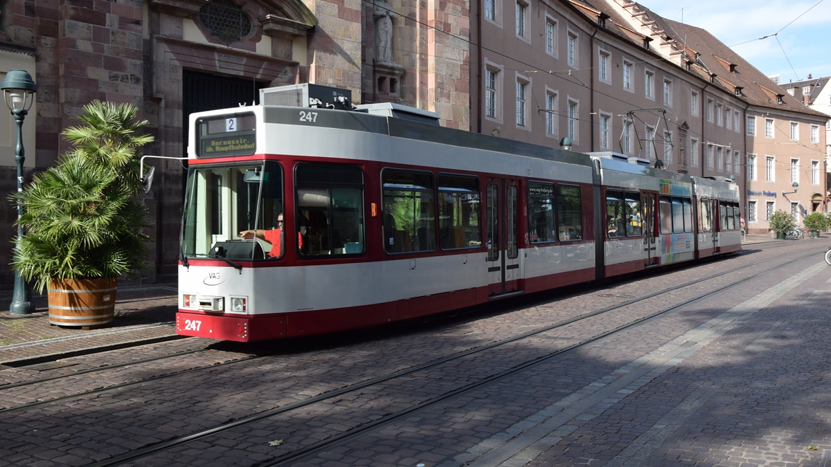 Straßenbahn Düwag Nr. 247 - Aufnahme am 21.07.2019