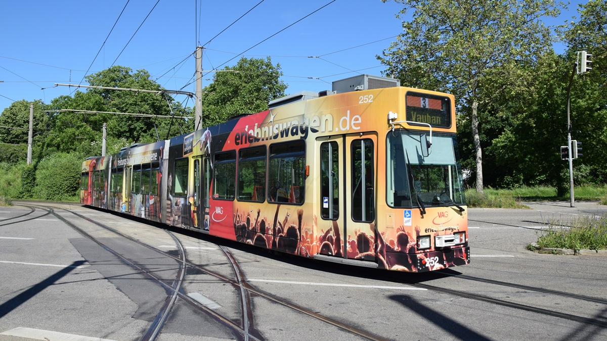 Straßenbahn Düwag Nr. 252 - Aufgenommen am 02.06.2019