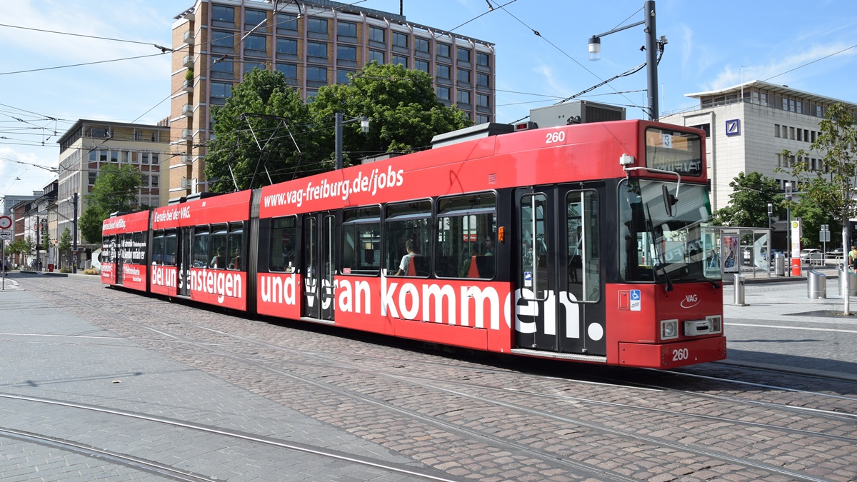Straßenbahn Düwag Nr. 260 - Aufnahme am 21.07.2019