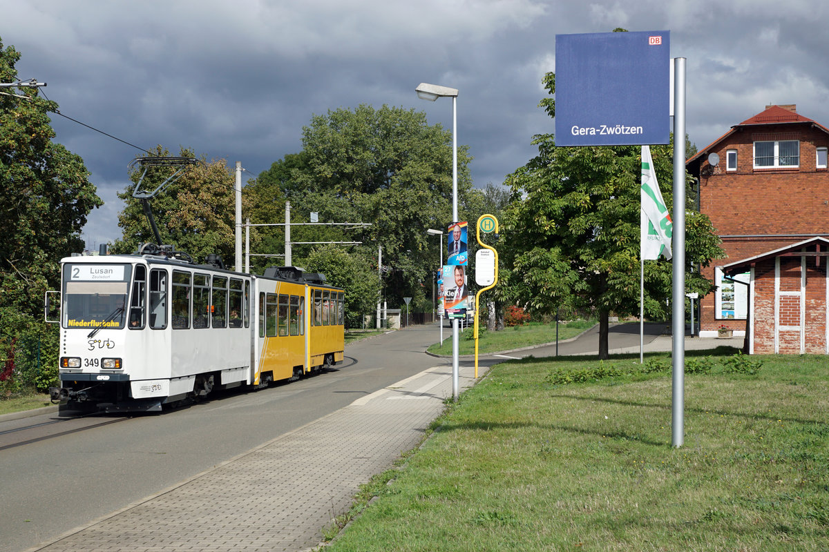 Strassenbahn Gera.
Impressionen vom 19. September 2019.
Auf den Tramlinien 2 und 3 stehen noch TATRA - BAHNEN im täglichen Einsatz.
Foto: Walter Ruetsch