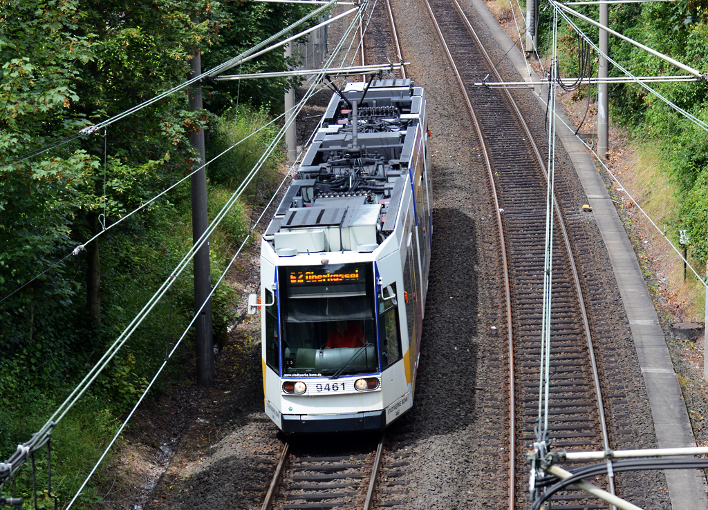 Straßenbahn Linie 62 der SWB nach Oberkassel in Bonn-Beuel - 07.07.2014