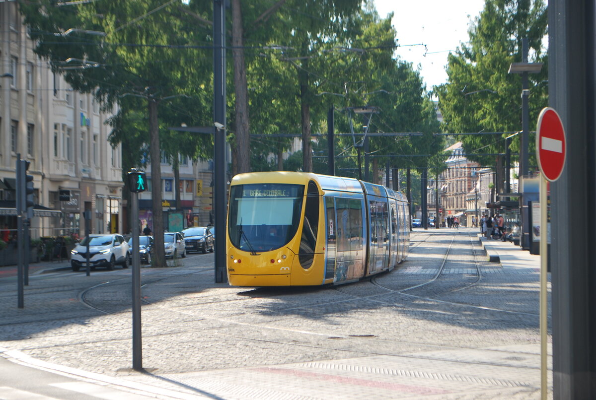 Straßenbahn in Mulhouse (Haut-Rhin) am 4. September 2021