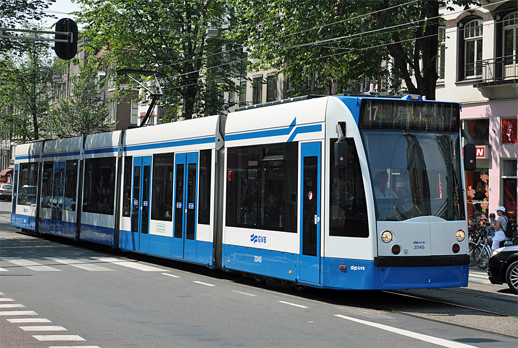 Straenbahn Nr. 2045 der GVB in Amsterdam - 23.07.2013