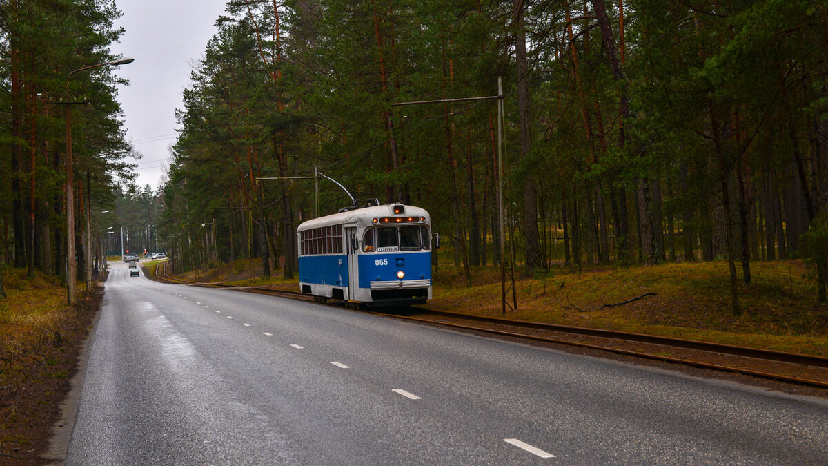 Straßenbahn RVR-6M2 #065, 01.02.2020, Vasarnīcu iela, Daugavpils.