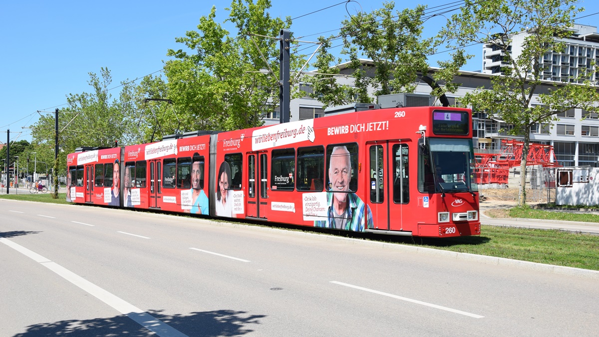 Straßenbahn Siemens Nr. 260 - Aufgenommen am 02.06.2019
