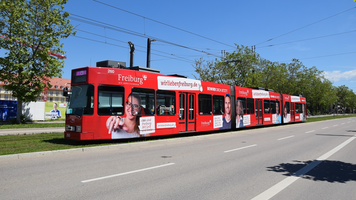 Straßenbahn Siemens Nr. 260 - Aufgenommen am 02.06.2019