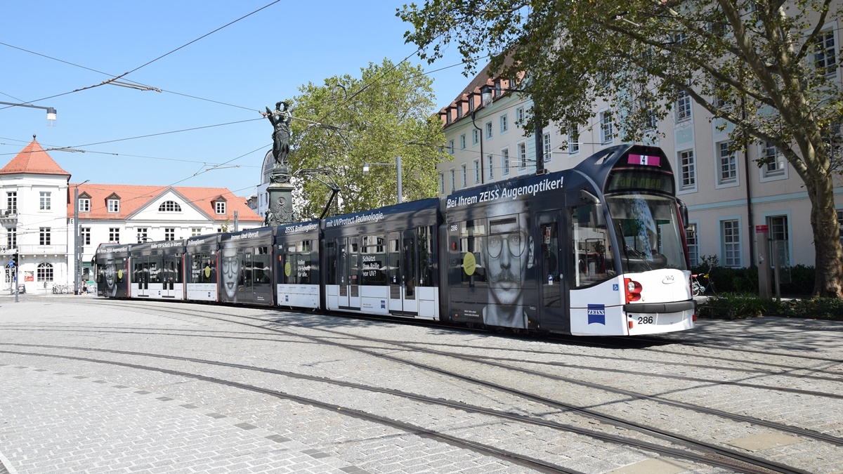 Straßenbahn Siemens Nr. 286 - Aufnahme am 26.08.2019