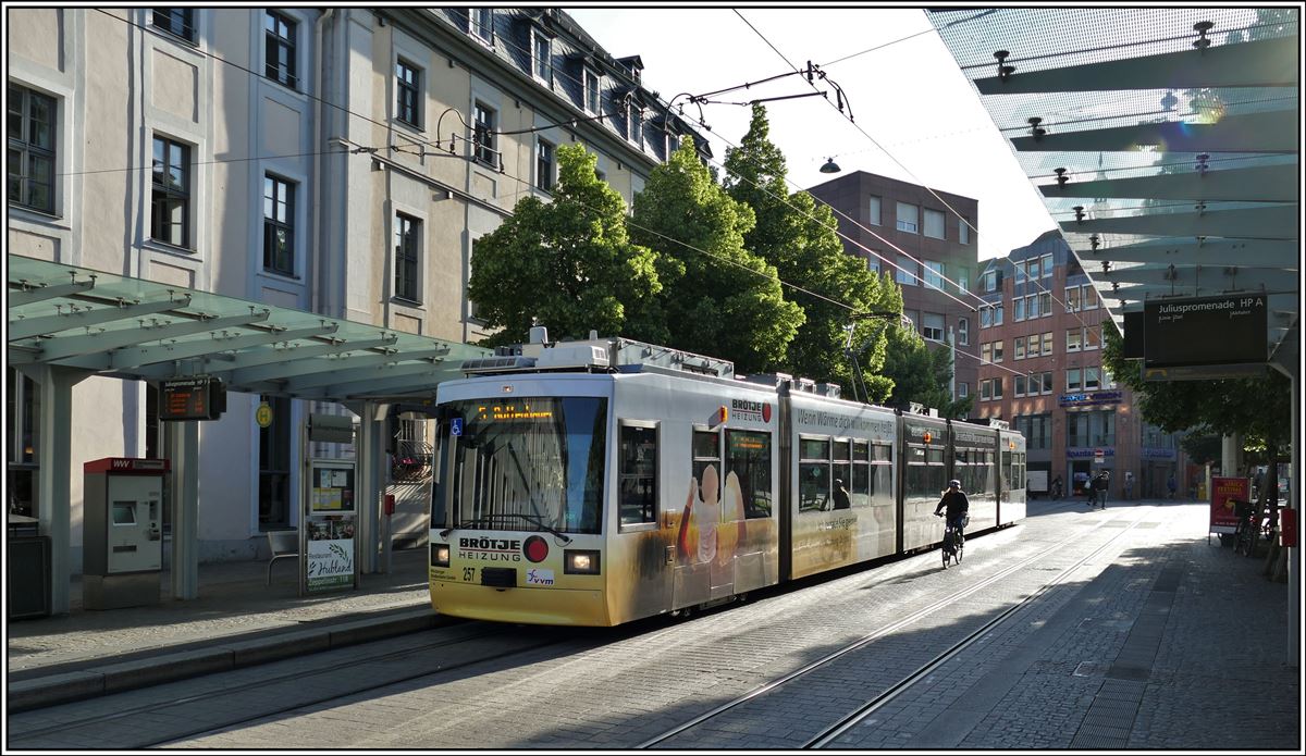 Strassenbahn Würzburg. GT-N 257. (27.05.2019)