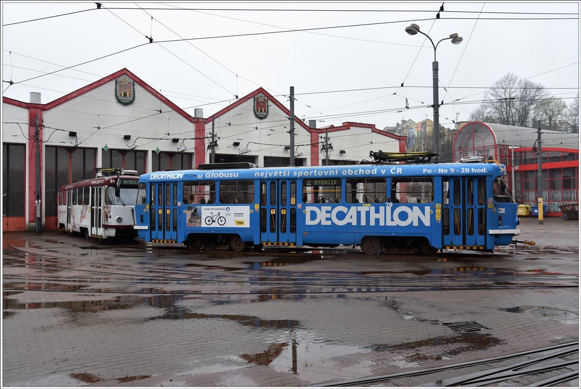 Strassenbahndepot Liberec (Reichenberg) mit Tatra T3. (07.04.2017)