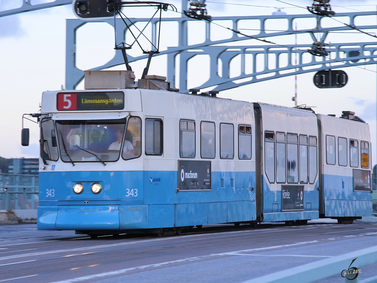 Straßenbahnwagen vom Typ ASEA/MGB M31 in Göteborg (August 2010)