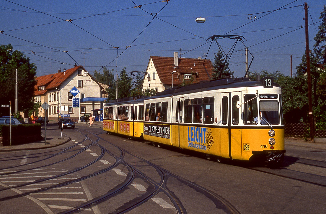 Stuttgart 416 + 551, Gerlingen, 26.08.1991.