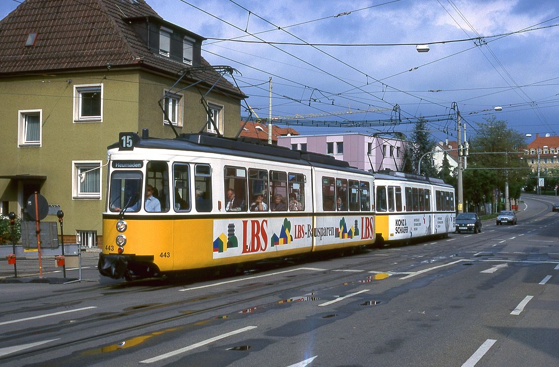 Stuttgart 449 + 483, Zuffenhausen, 04.05.1997.