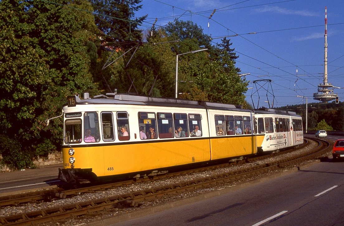 Stuttgart 485 + 625, Pischekstraße, 26.08.1991.
