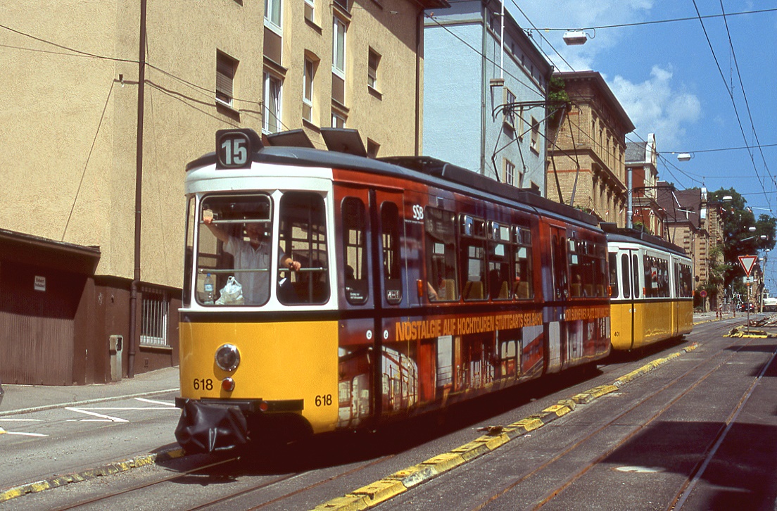 Stuttgart 618 + 401, Alexanderstraße, 11.07.2006.