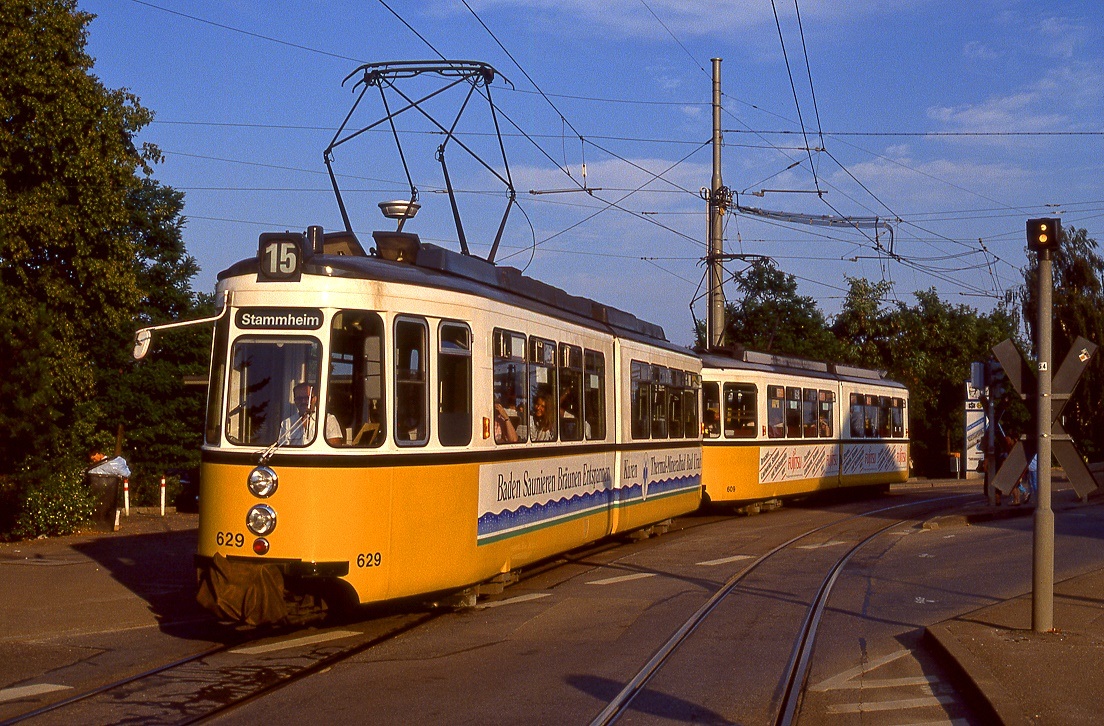 Stuttgart 629 + 609, Sillenbuch, 26.08.1991.
