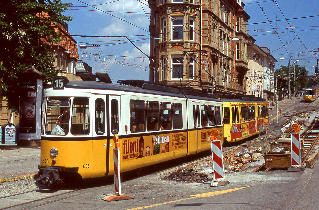 Stuttgart 636 + 446, Eugensplatz, 11.07.2006.