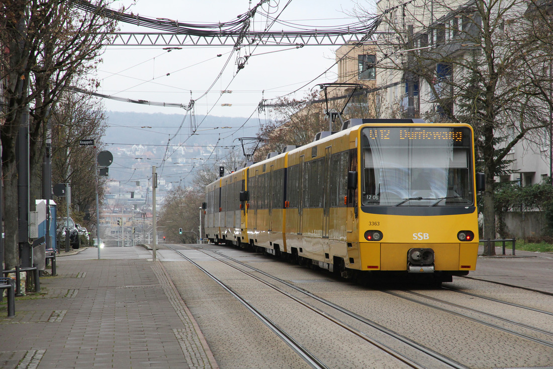 Stuttgarter Straßenbahnen AG 3363 + 3394 // Stuttgart // 5. März 2021
