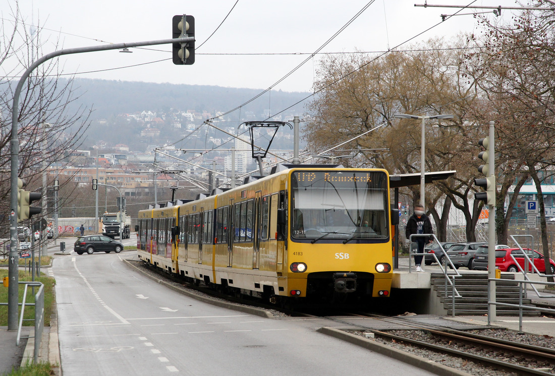 Stuttgarter Straßenbahnen AG 4183 + 4165 // Stuttgart // 5. März 2021
