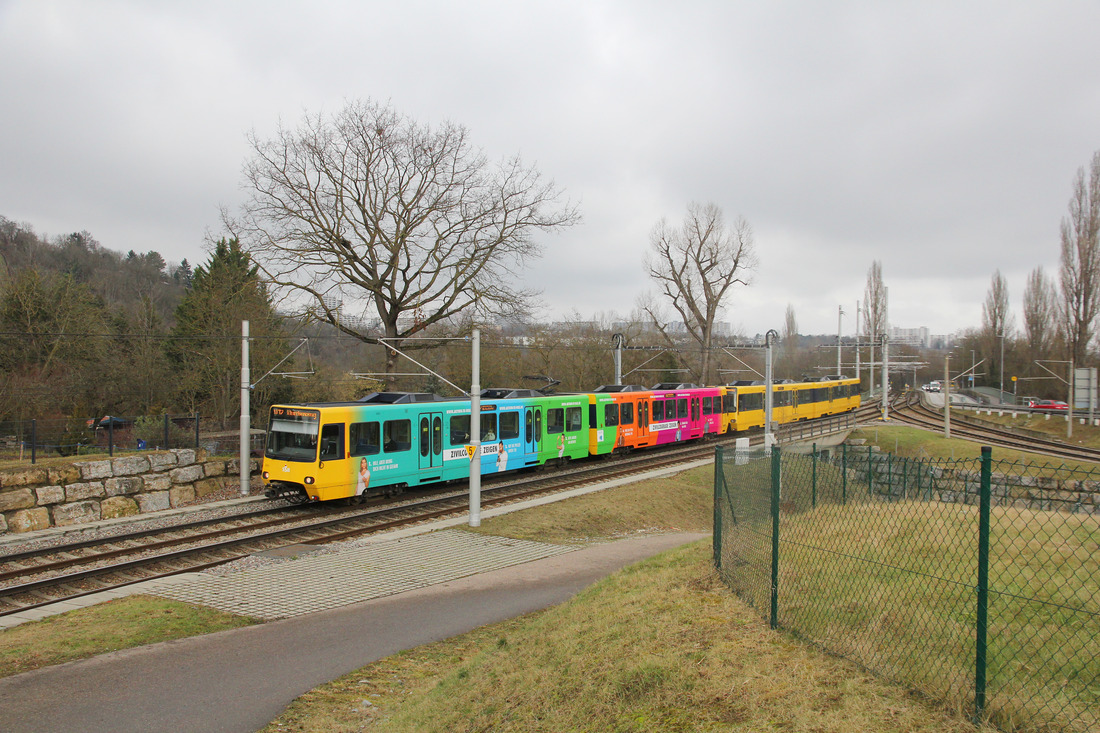 Stuttgarter Straßenbahnen AG-Triebwagen 4101 // Stuttgart // 10. Januar 2022
