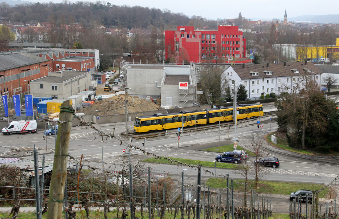Stuttgarter Straßenbahnen AG-Triebwagen (Nummer unbekannt) // Stuttgart // 5. März 2021
