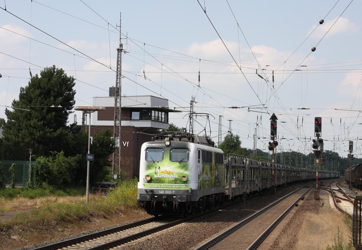 Sunrail 140002 am 16.7.2014 um 15.03 Uhr in Verden auf dem Weg in Richtung Seelze.