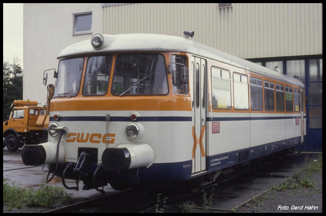 SWEG Depot Neckarbischofsheim am 12.8.1989: MAN VT 7