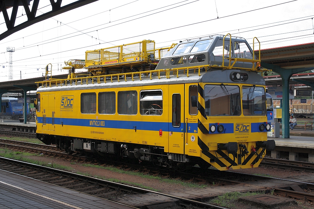 SZDC 99 54 9439 038-9 (MVTV 2.3 003) am 21.Juli 2018 im Bahnhof Ceska Trebova.