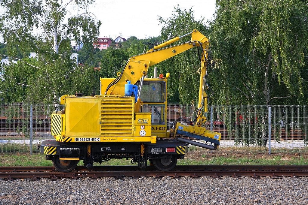 SZDC 99 54 9628 695-7 (SVP 60.1-027) am 20.Juli 2019 im Bahnhof Kunovice.


