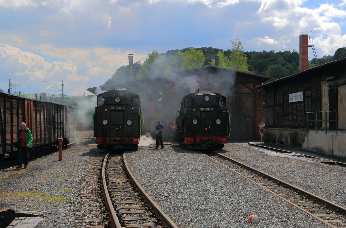 Szene am Nachmittag des 17.06.2017 im Bw FreitalHainsberg Bahnbilder.de