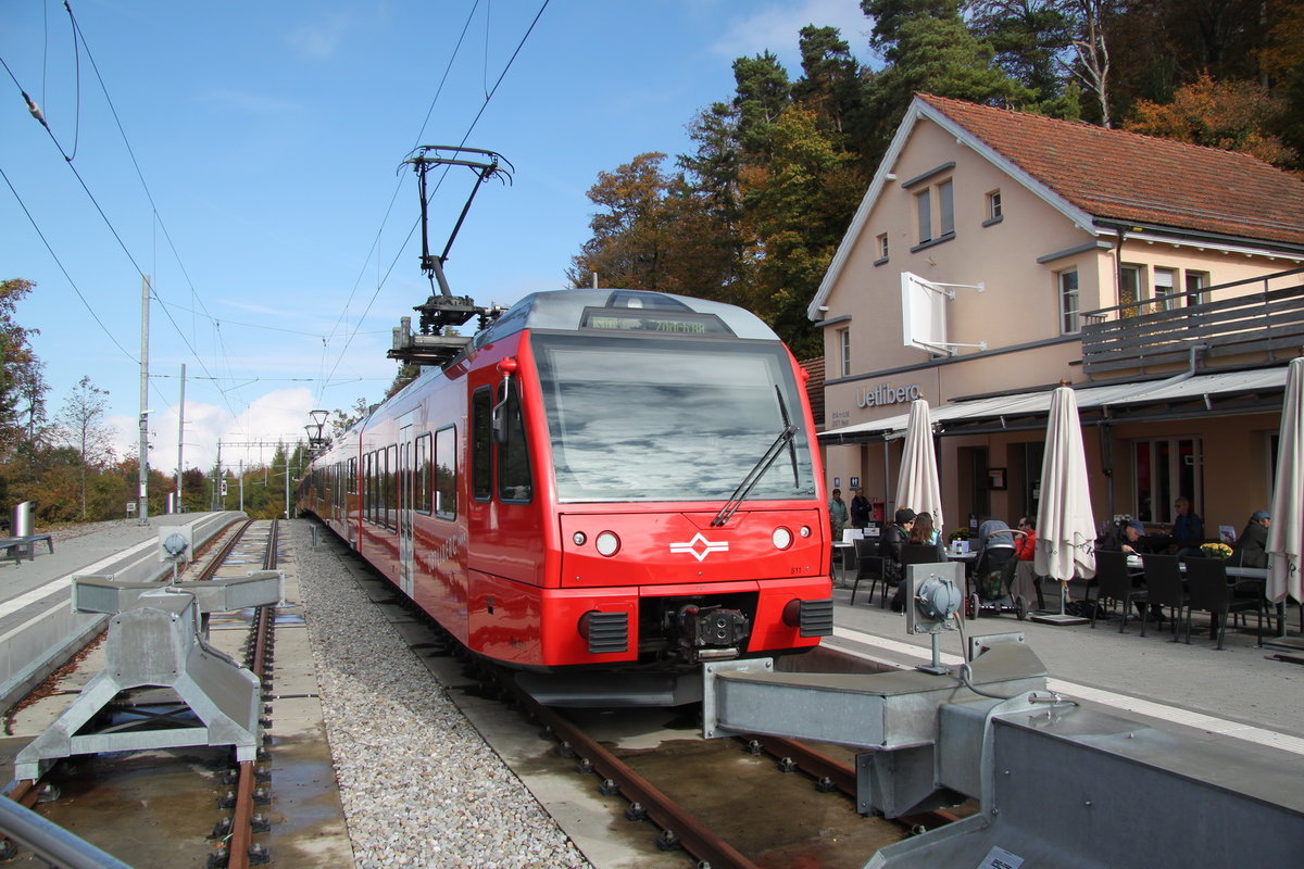 SZU Zweispannungstriebzug Be510 in der Endstation Uetliberg (810m.ü.M.)22.10.16