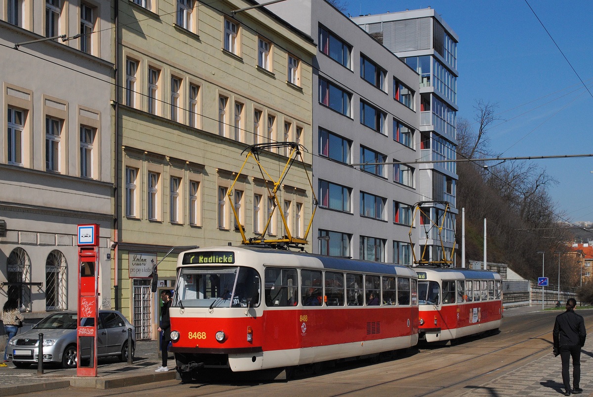 T3R.P 8468 + 8469, ulice Radlicka. (21.03.2019)
