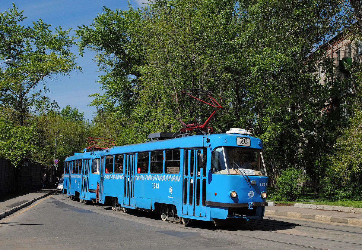T3SU (modernisiert) 1313 + 1314, ulica Nova Zarja. (19.05.2017)