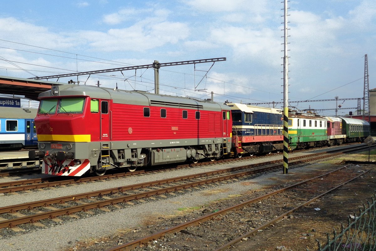 T478 2069 steht mit Museumsmaterial am 15 September 2018 in Kolín.