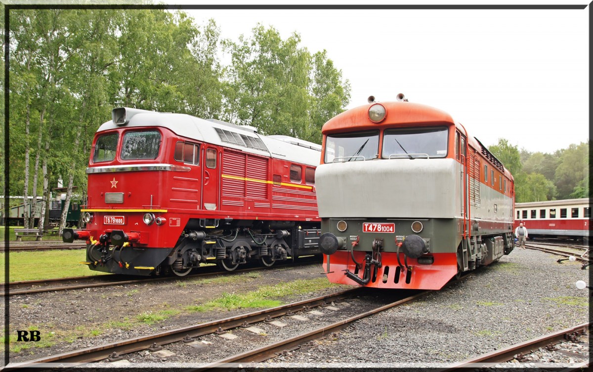 T679 1600 und T478 1008 im Bw Gelände vom Luzna. Aufgenommen am 20.06.2015