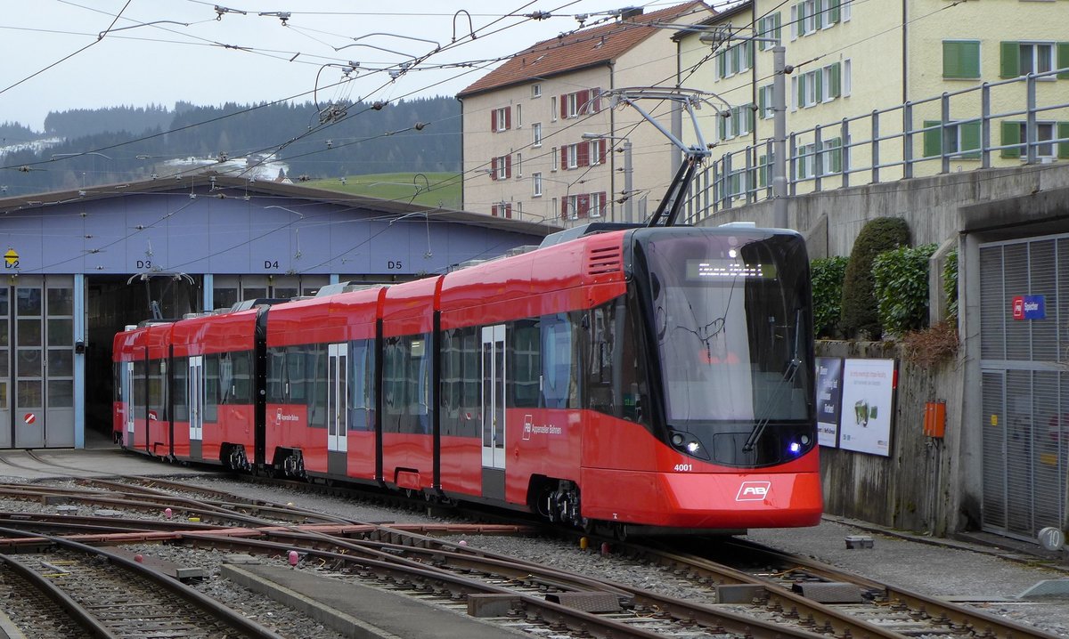  Tango  ABe8/12 4001/4101 vom Stadler Rail macht sich Parat für eine Probefahrt.
Depot Speicher am 28.03.2018