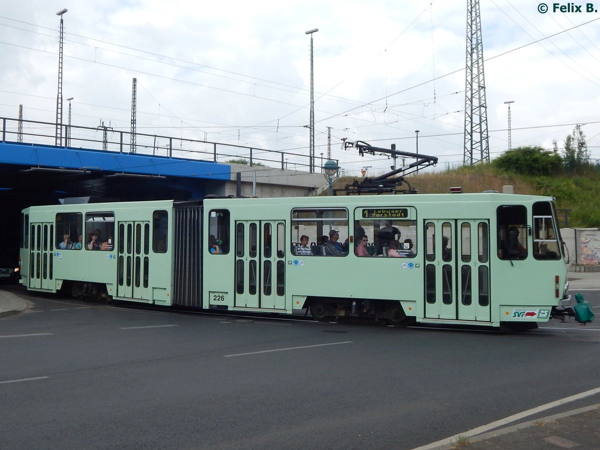 Tatra KT4D der Stadtverkehrsgesellschaft mbH Frankfurt Oder in Frankfurt/Oder am 09.06.2016