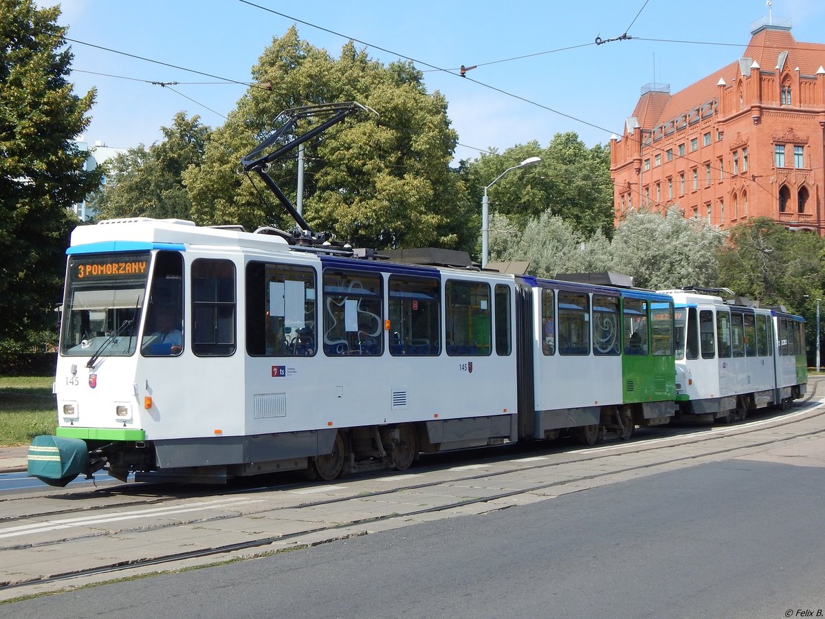 Tatra Nr. 145 (ex BVG Berlin?) in Stettin am 08.08.2018