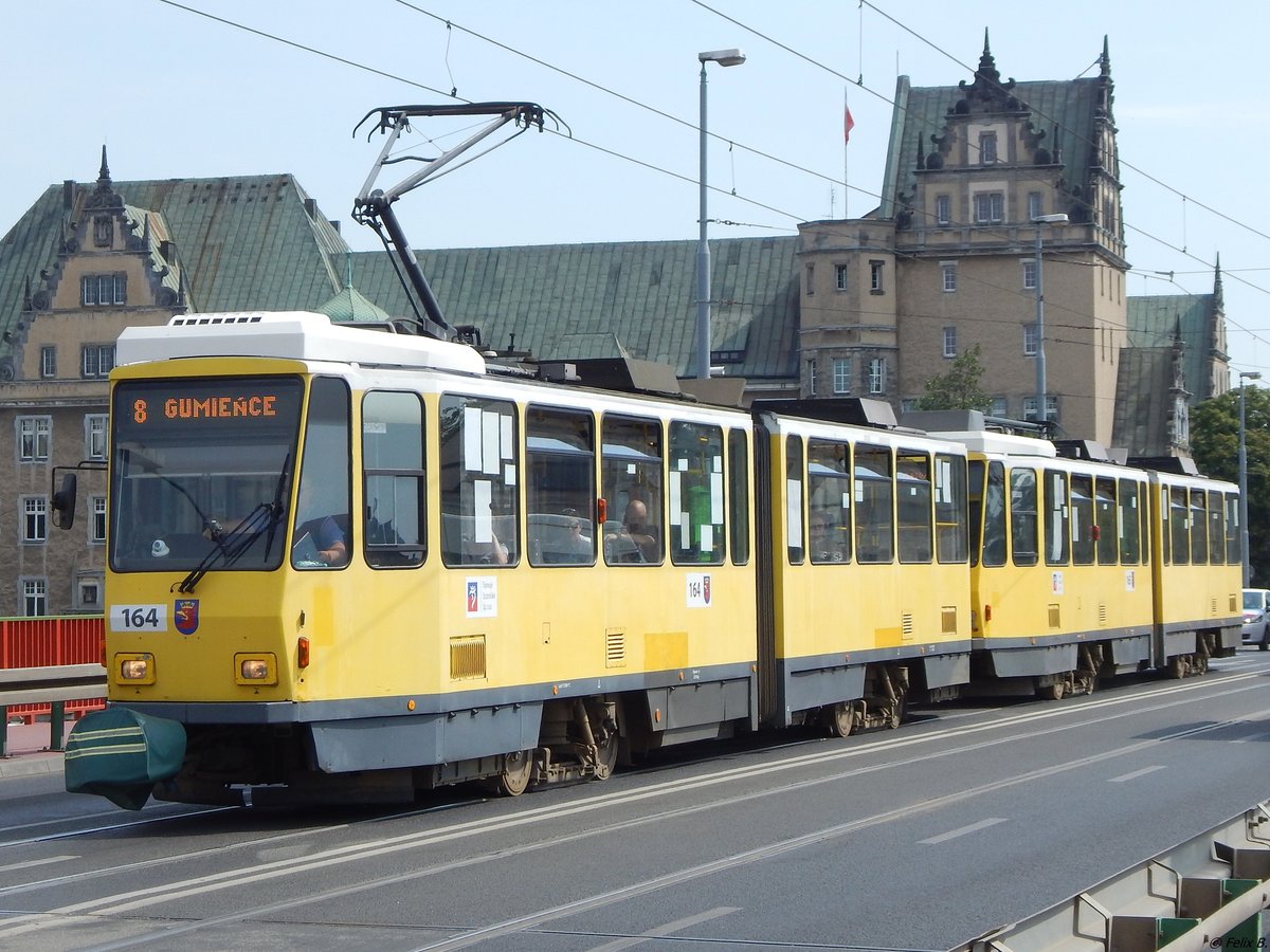 Tatra Nr. 164 (ex BVG Berlin) in Stettin am 08.08.2018