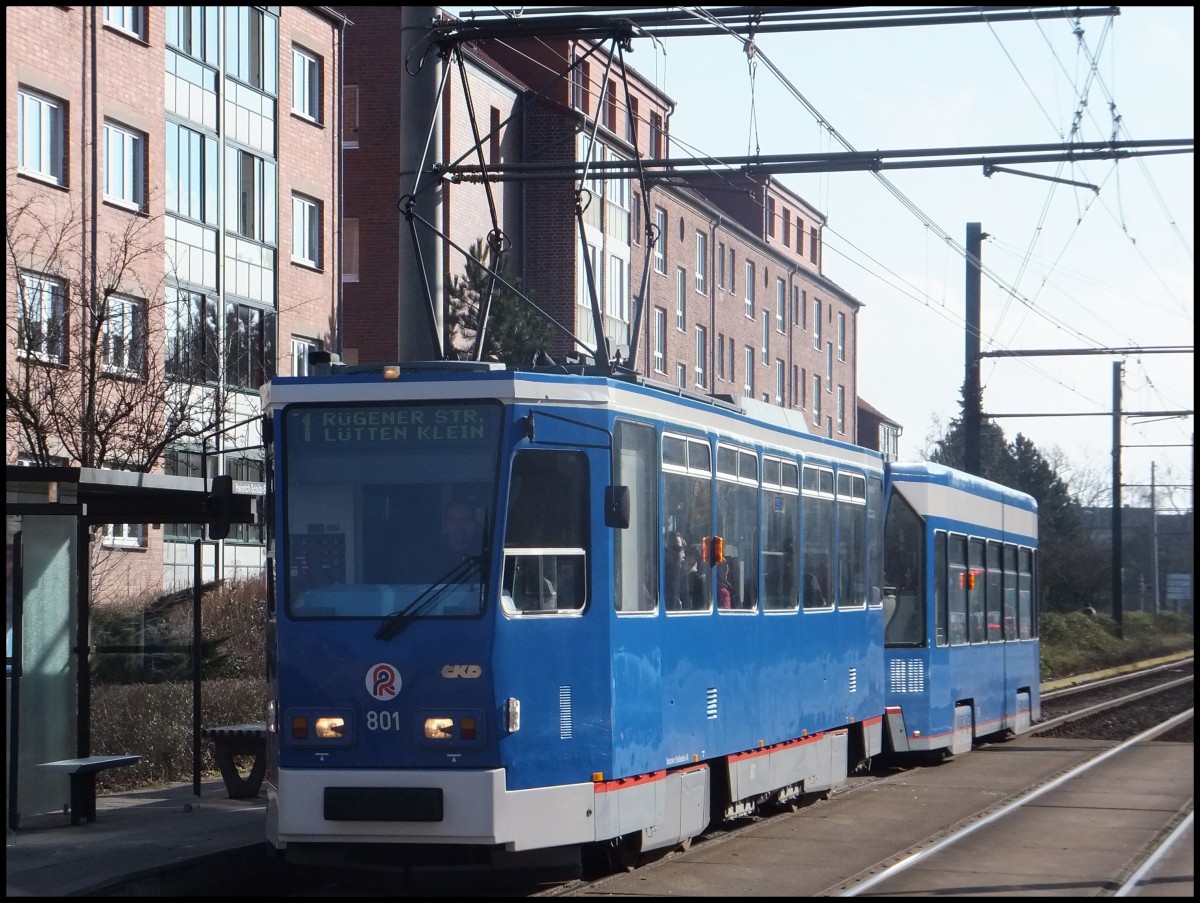Tatra Straßenbahn in Rostock am 12.02.2014