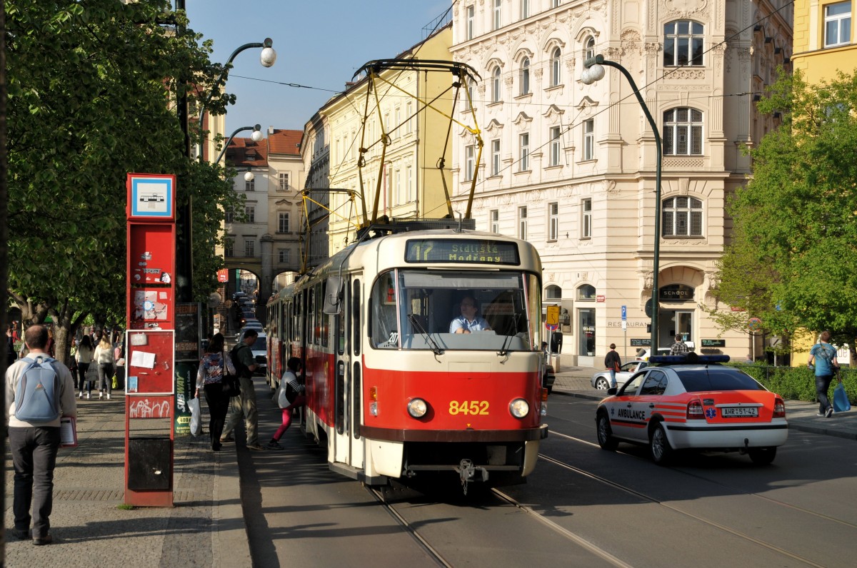 Tatra T3R.P 8452 am 23.04.14 Karlovy Lázně/Praha