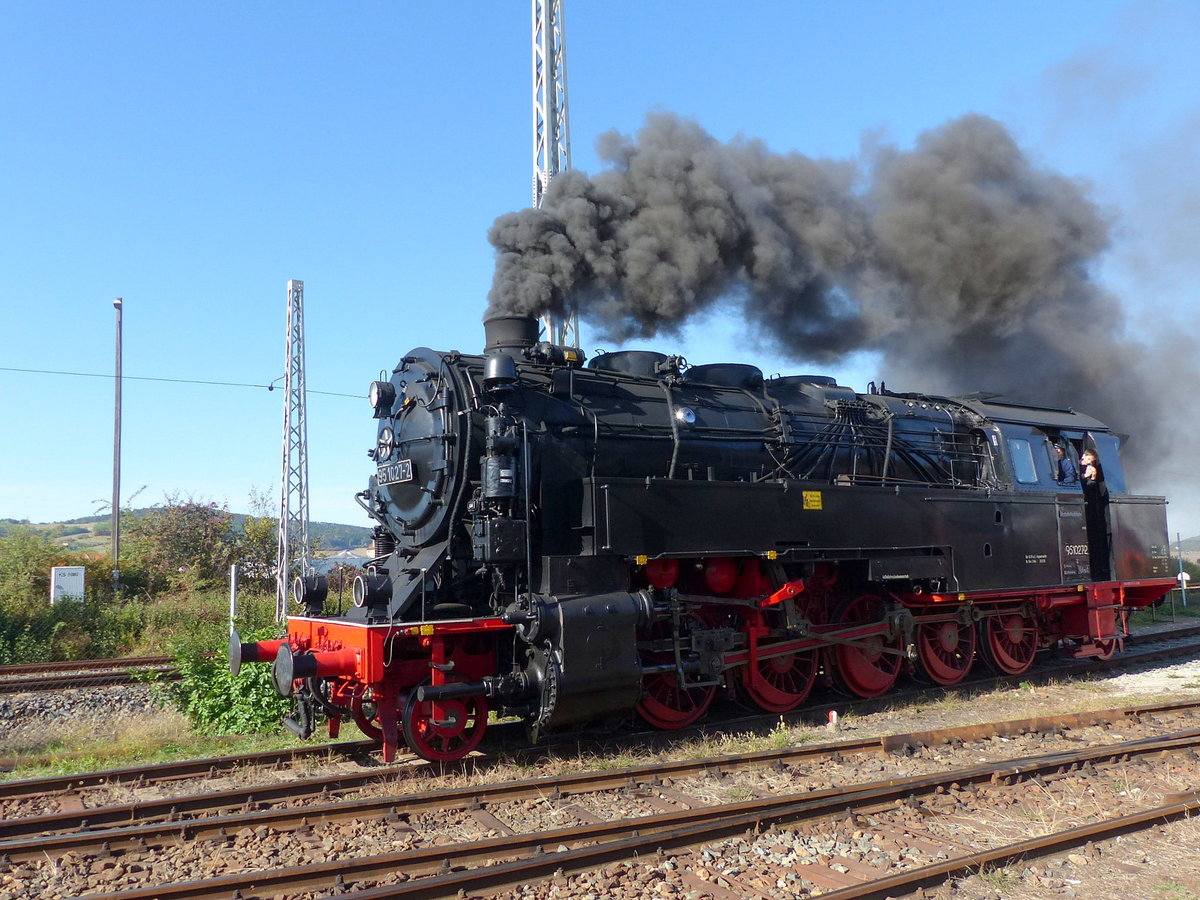 TG 50 3708 e.V. 95 1027-2 bei Führerstandsmitfahrten am 22.09.2019 zum Eisenbahnfest im Bw Arnstadt.